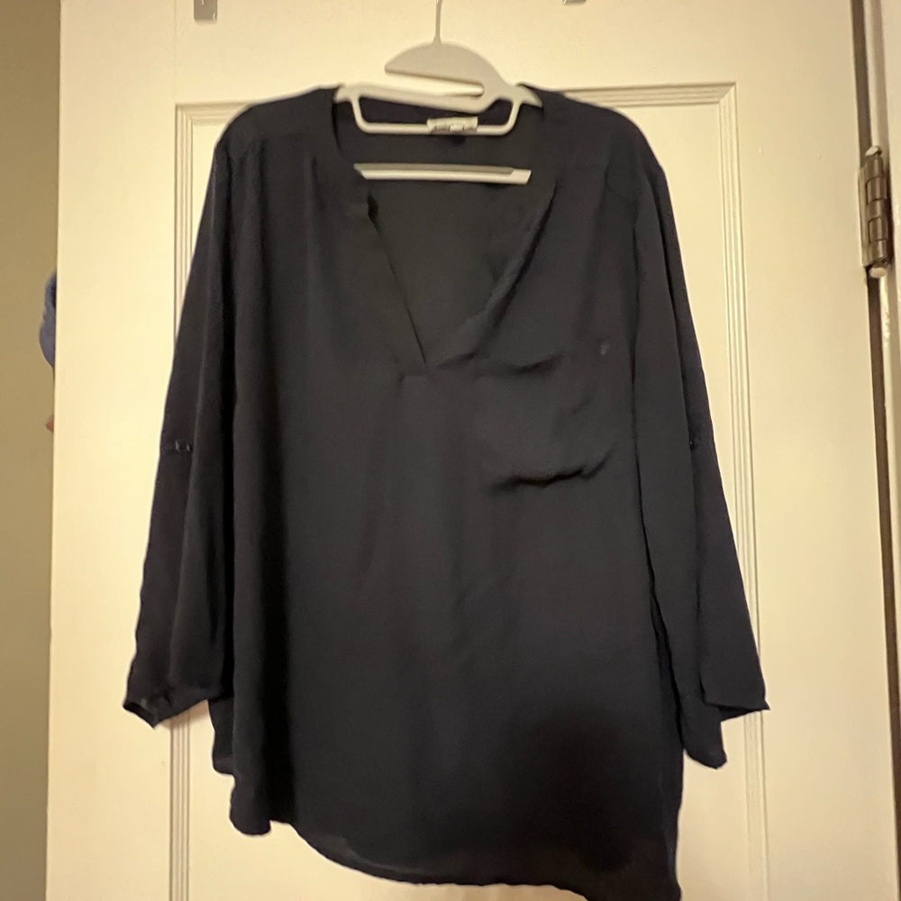 Adrienne Vittadini Midnight Blue Blouse